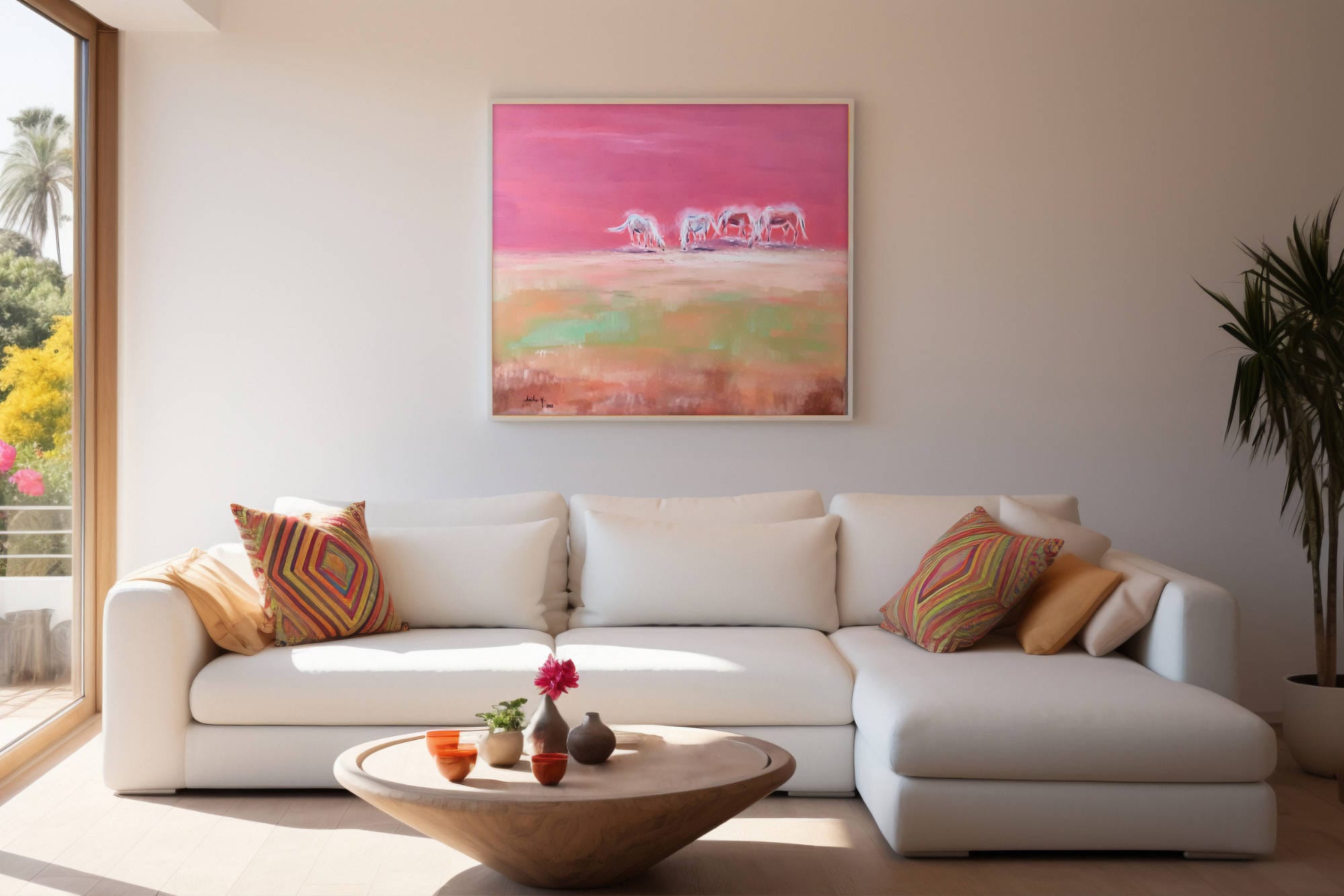 Peinture personnalisée chevaux